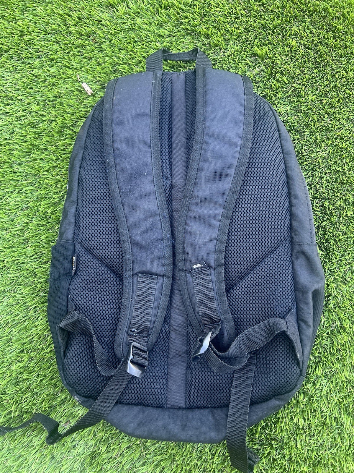VANS × THRASHER Magazine Backpack Black Bag 4 Zippers Pockets Laptop VN0A2WNVO9B