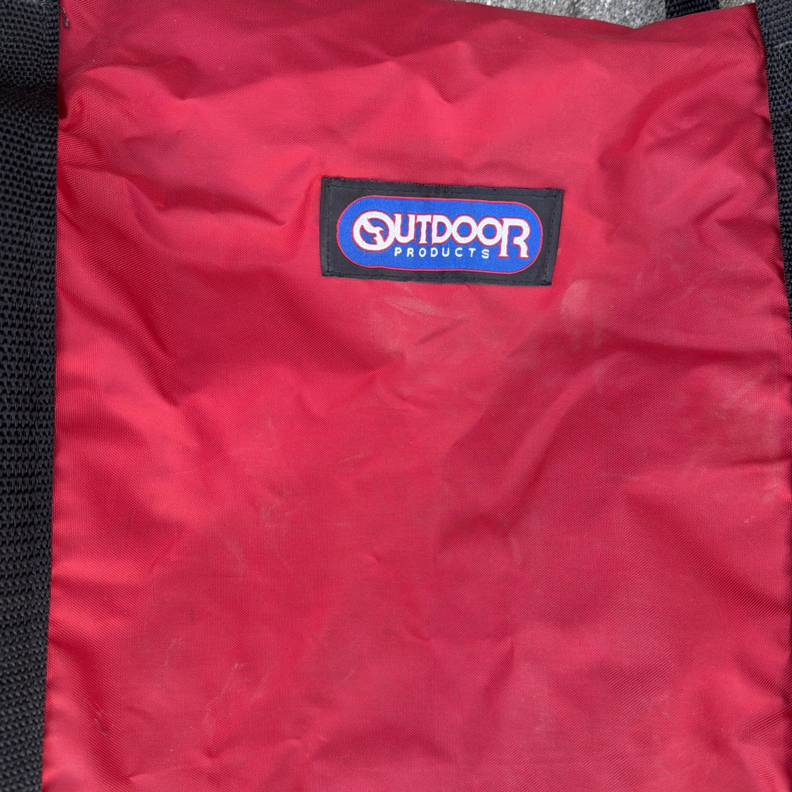 Vintage Outdoor Products 27” Black Duffel Bag Nylon Canvas Made In USA Boy Scout