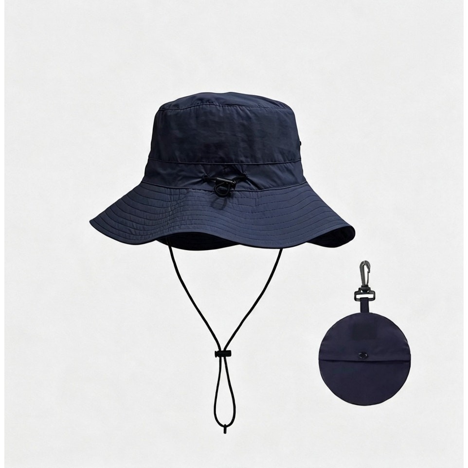 Foldable Outdoor Set UPF50+ Bucket Hat + Waterproof Backpack Unisex Travel Kit