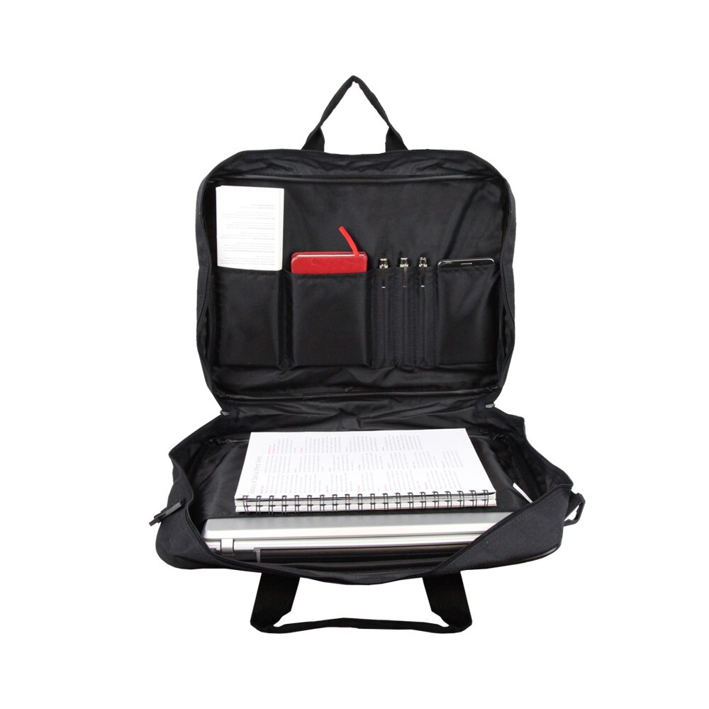 New Slim Zip Around Black Or Green Business File Document Office Briefcase