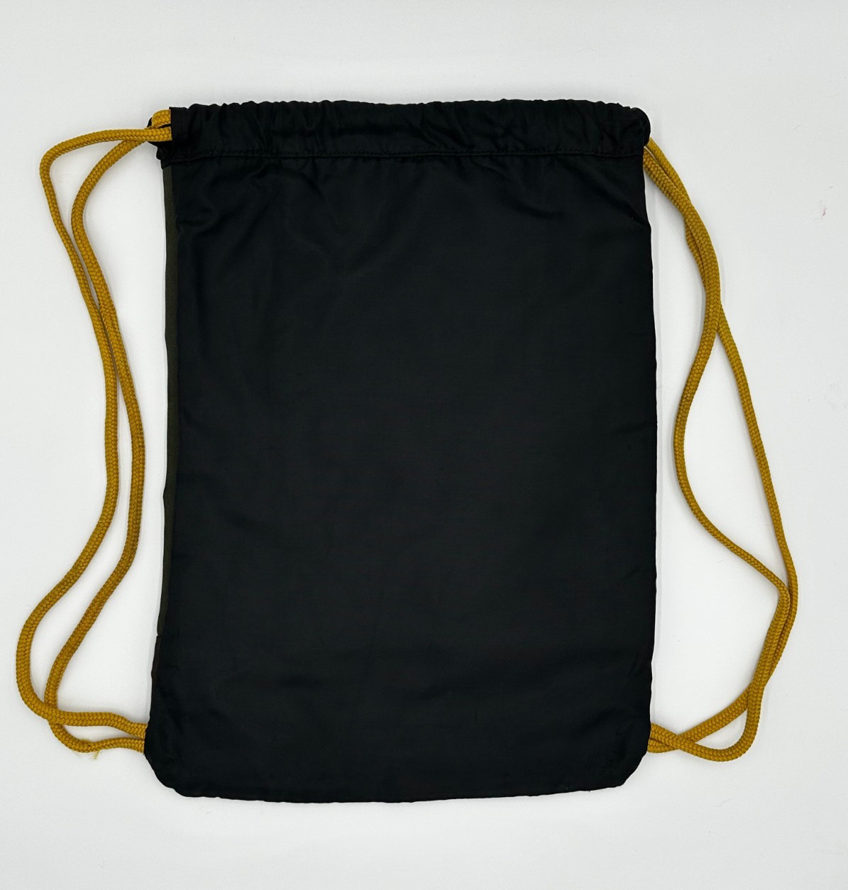 Puma Cinch Sack Dark Green/Brown/Black Quilted Gym Bag Yellow Rope
