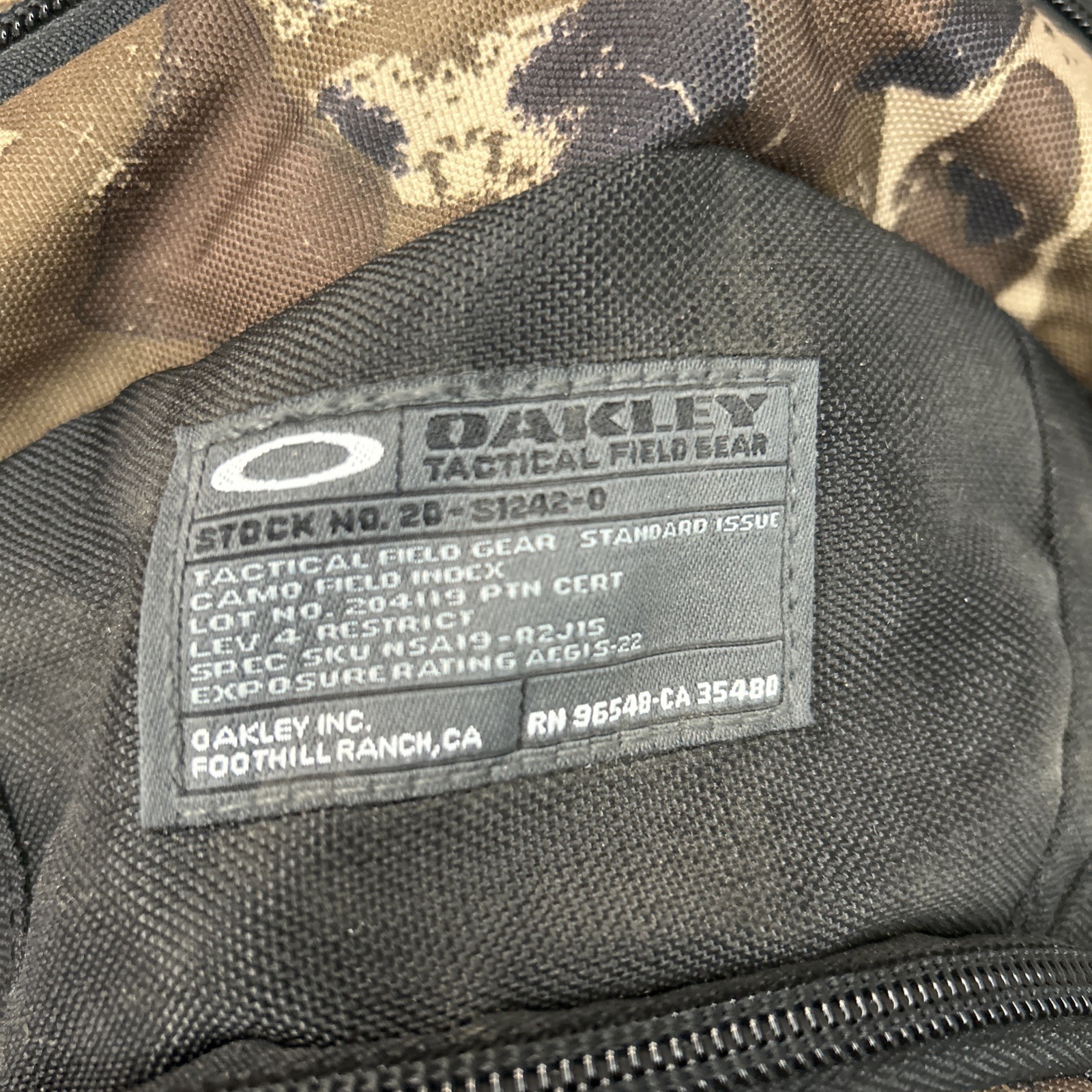 OAKLEY TACTICAL FIELD GEAR BACKPACK Camouflage 18×16