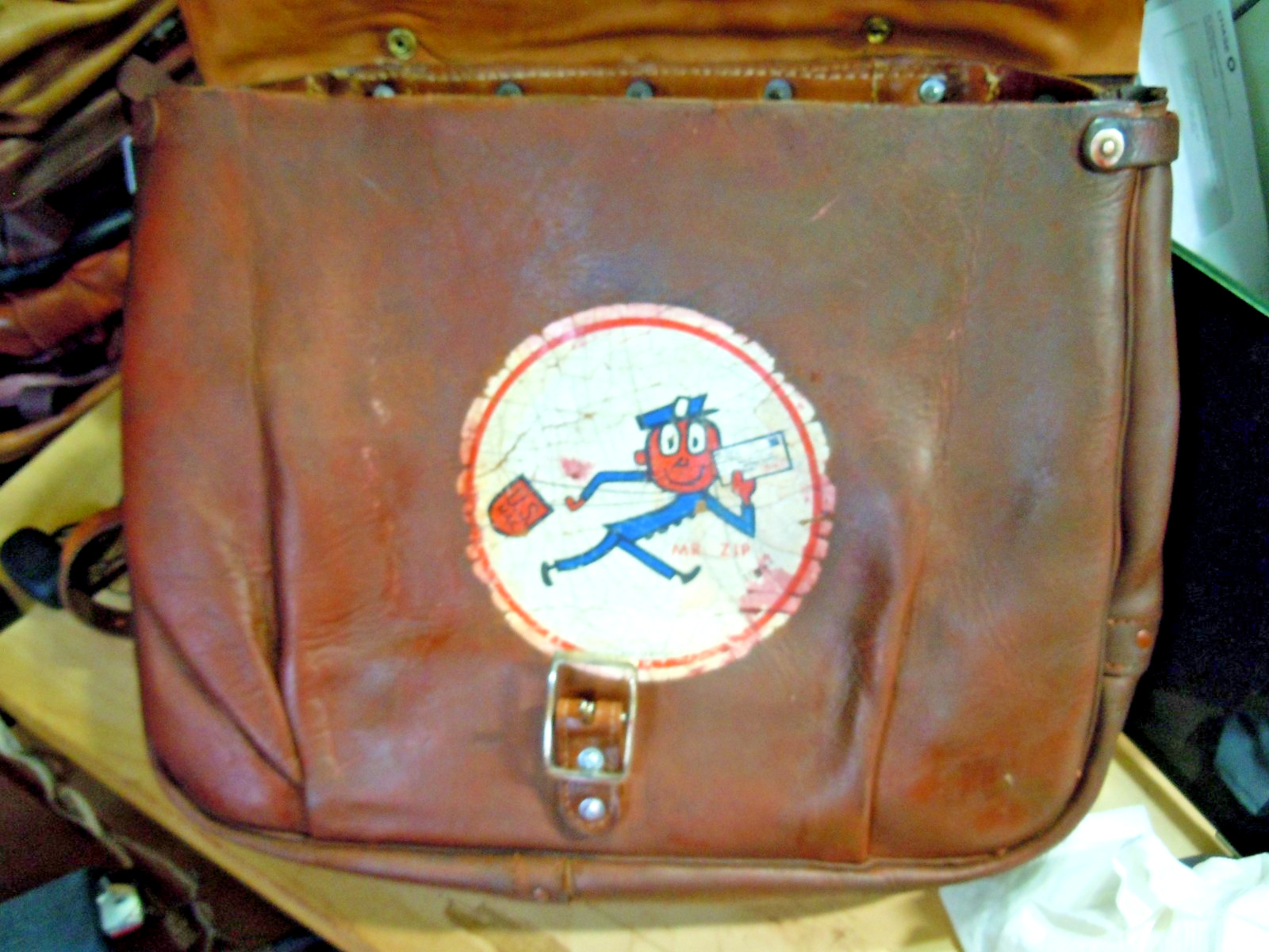 VTG Rare USPS US Leather Mail Postal Carrier Messenger Briefcase Bag # 31