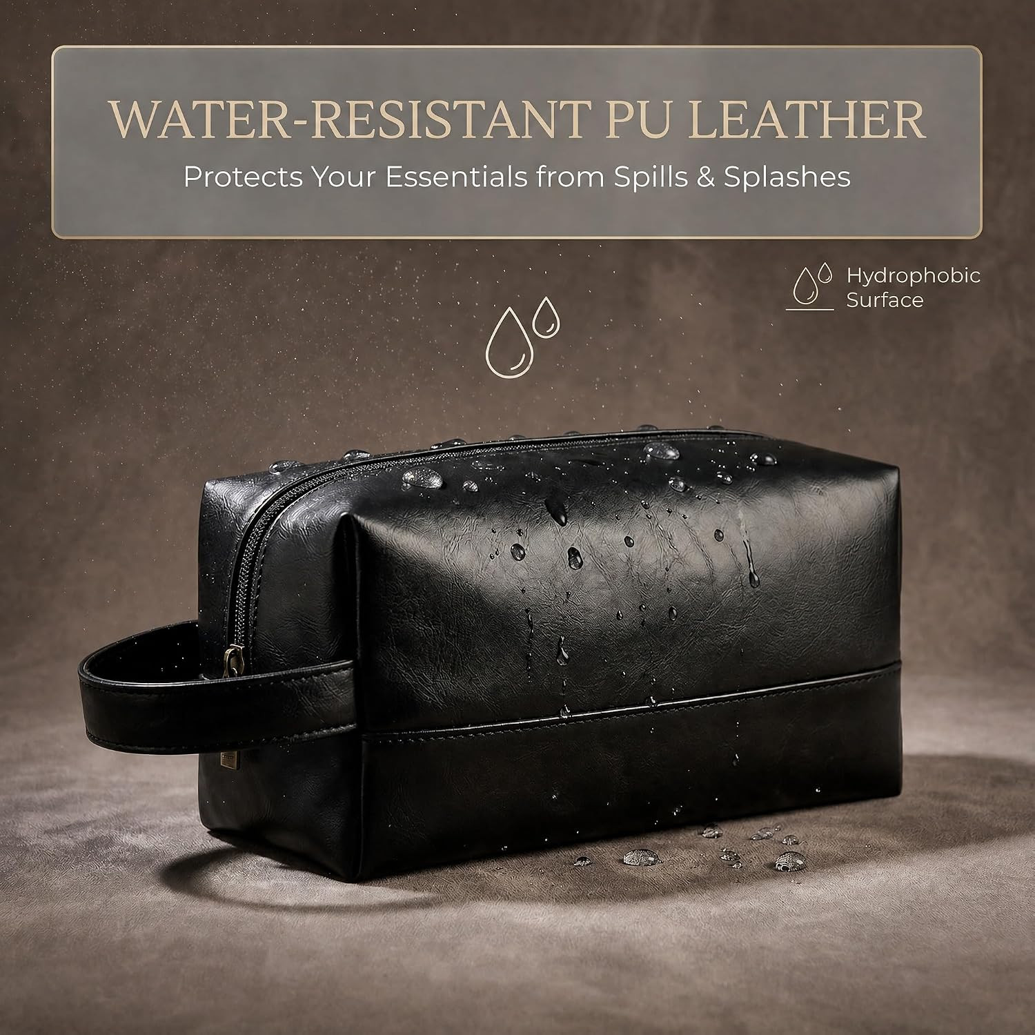 Men’s Toiletry Bag Travel Dopp Kit – Water-Resistant Shaving Organizer with Larg