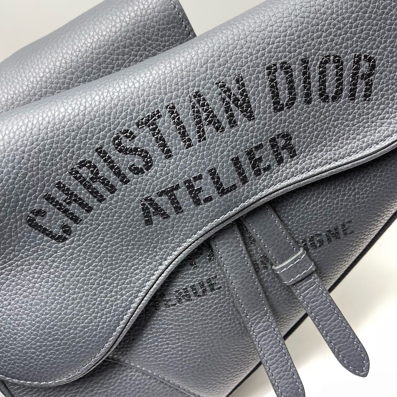 Dior Pre-Owned Authentic Saddle Bag Black 29x20x5cm