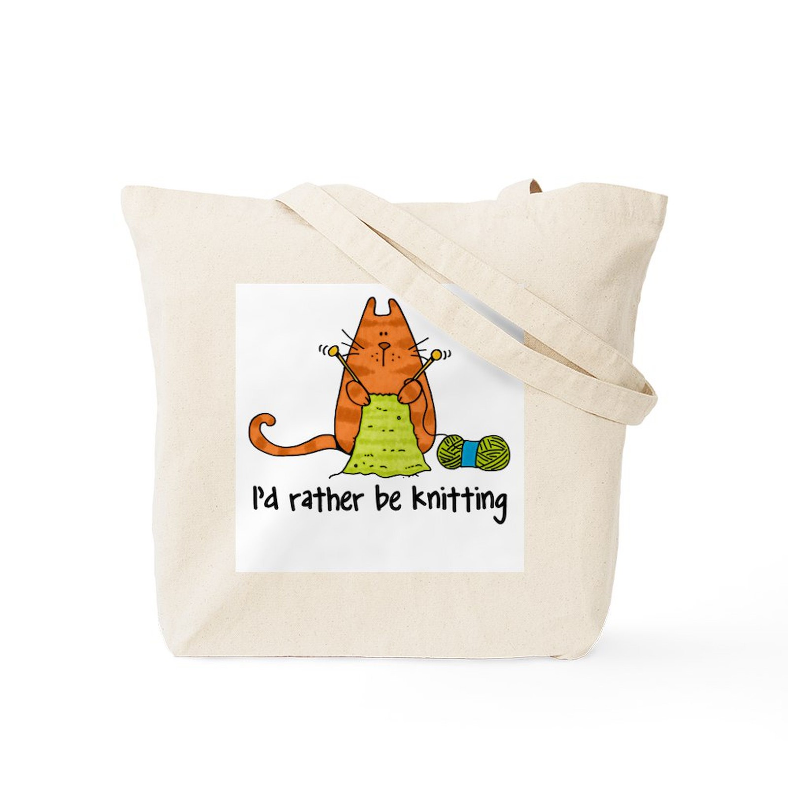 CafePress Rather Be Knitting Tote Bag (105524907)