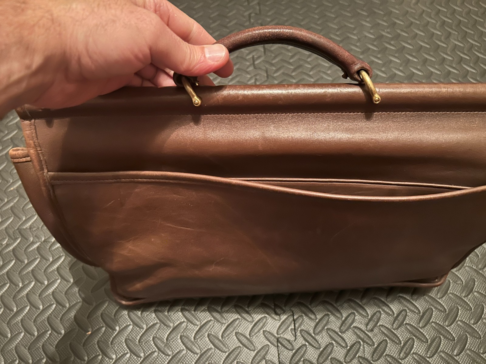 Vintage Coach Metropolitan 1995 Brown Leather Messenger Bag United States 5266