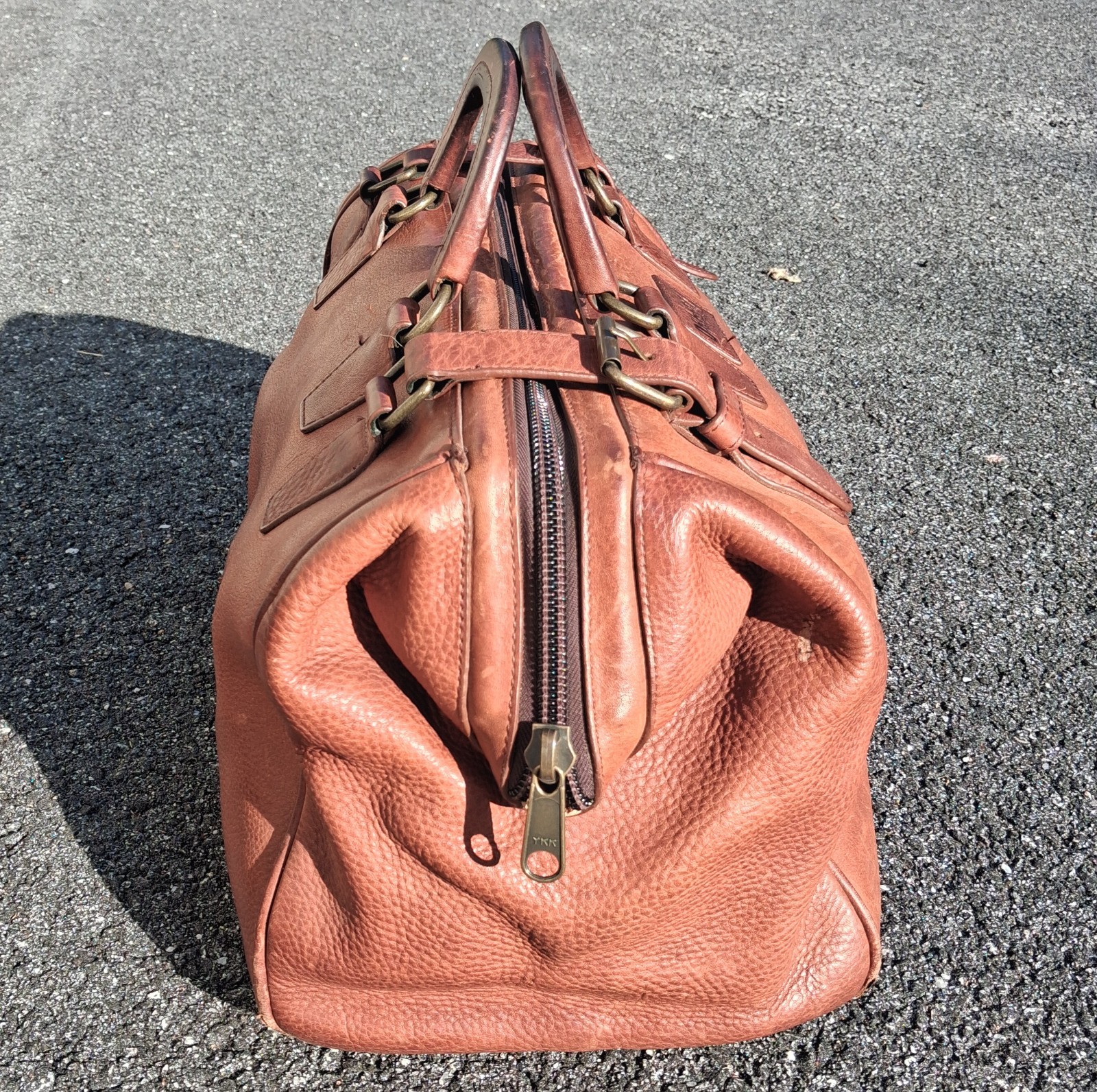 Duluth Trading Heavy Leather Doctor Bag Weekender Gladstone Briefcase Traveler