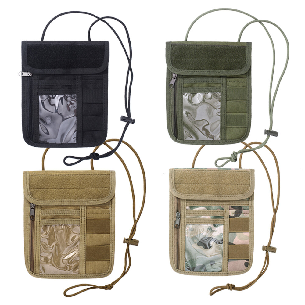 Tactical ID Card Holder Document Chest Hanging Mobile Phone Key Storage Bag US