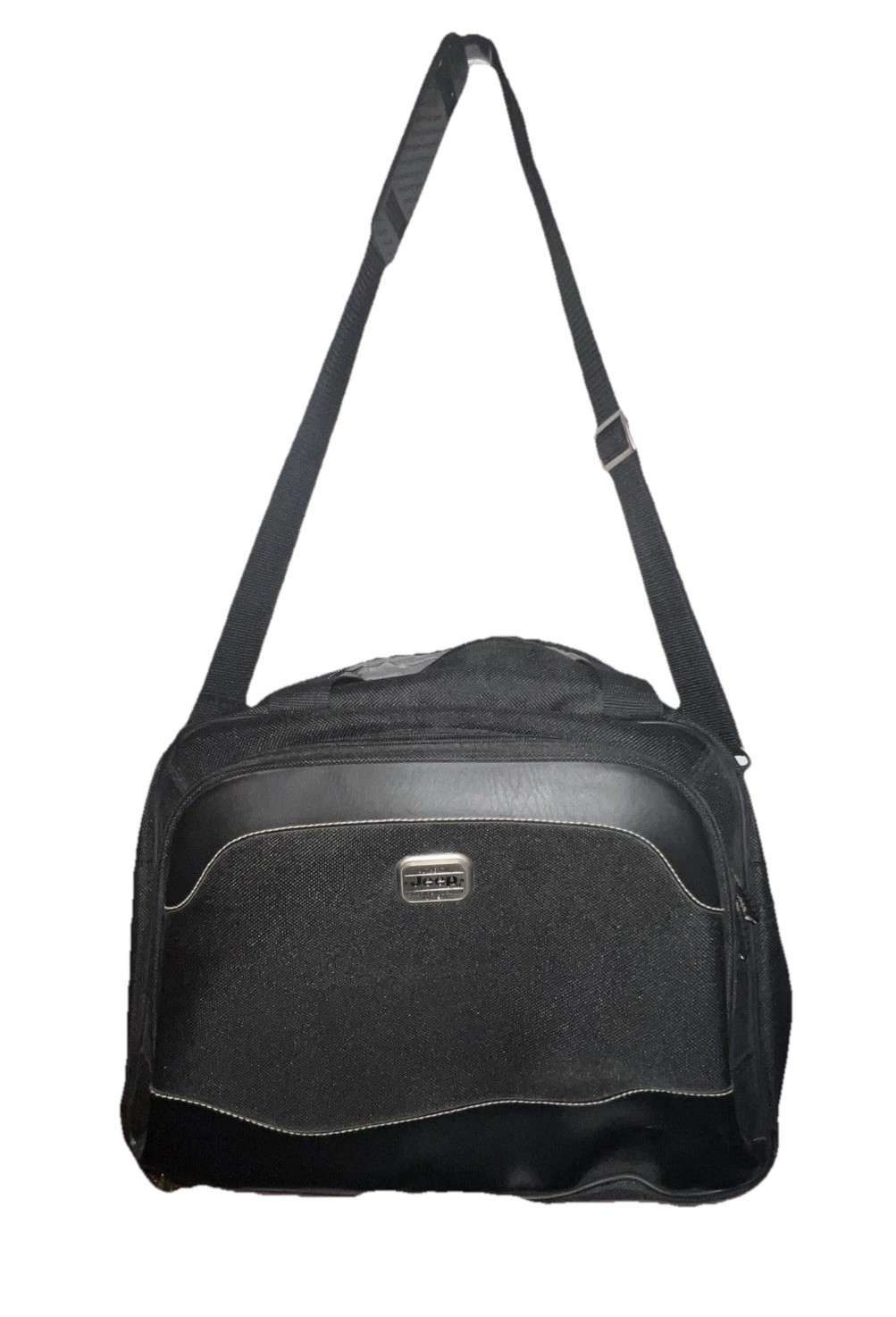 Jeep Authentic Messenger Bag Black Tool Equipment Shoulder Carry Bag Satchel Zip