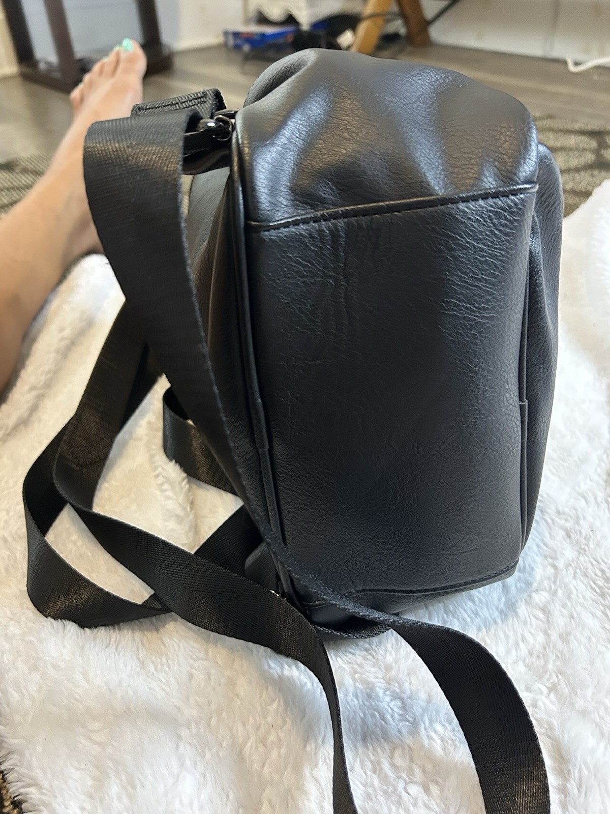 TELENA BK Small Mini Backpack Fashion Travel Shoulder Strap Bag Faux Leather
