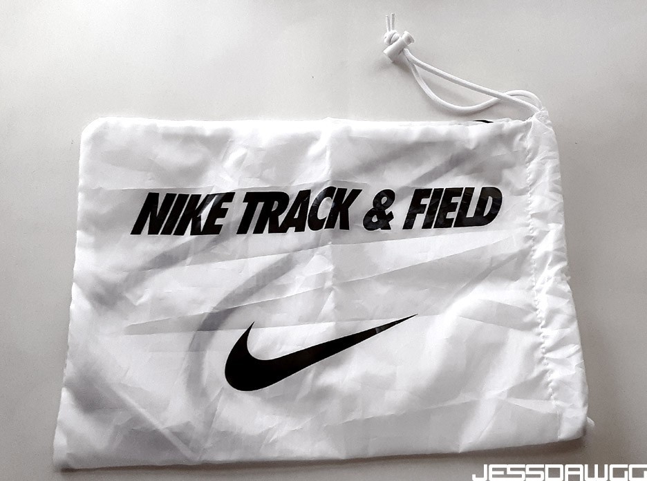 Nike Track & Field white shoe drawstring bag Soccer gym cleats sports Golf foot
