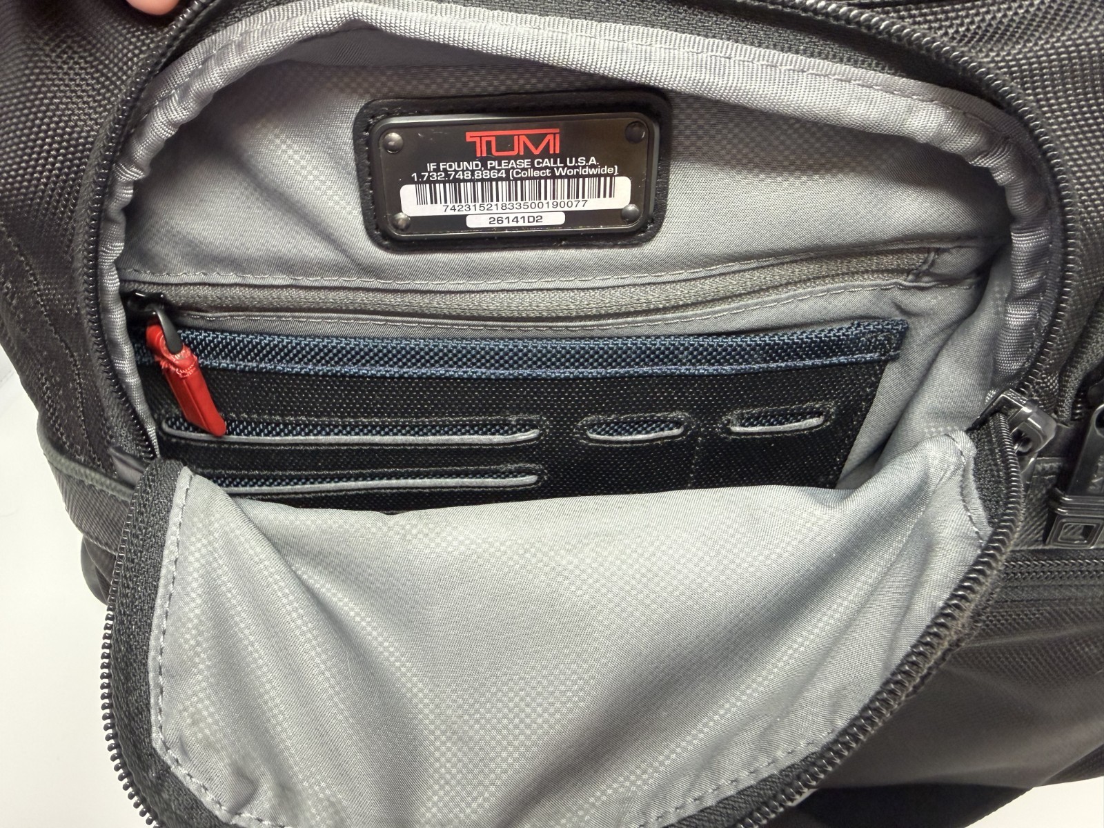 TUMI Alpha Expandable Briefcase 26141D2 Black 2-Way A4 Business Bag w/ PC Case