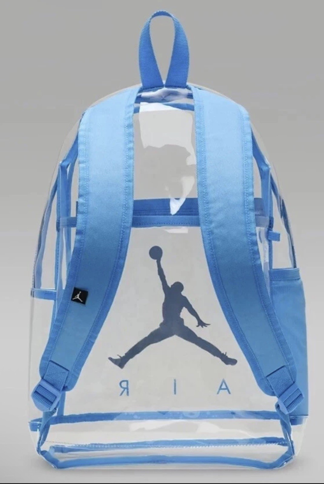 2PC JORDAN NIKE Clear 9A0771 18″ Backpack Pencil Case BLUE School BAG $60 NEW