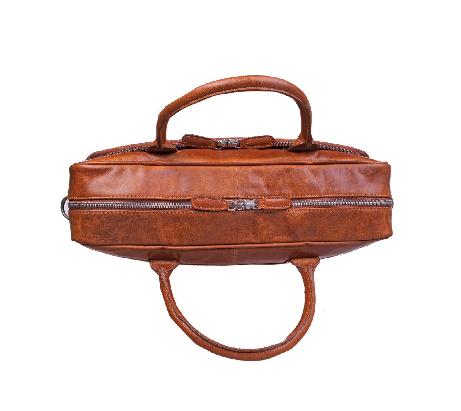 Buff Leather Messenger Laptop Bag – Handmade College Satchel