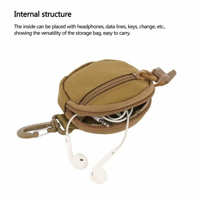 Tactical MOLLE Pouch EDC Gear Bag Small Purse Outdoor Utility Waist Belt Pouches
