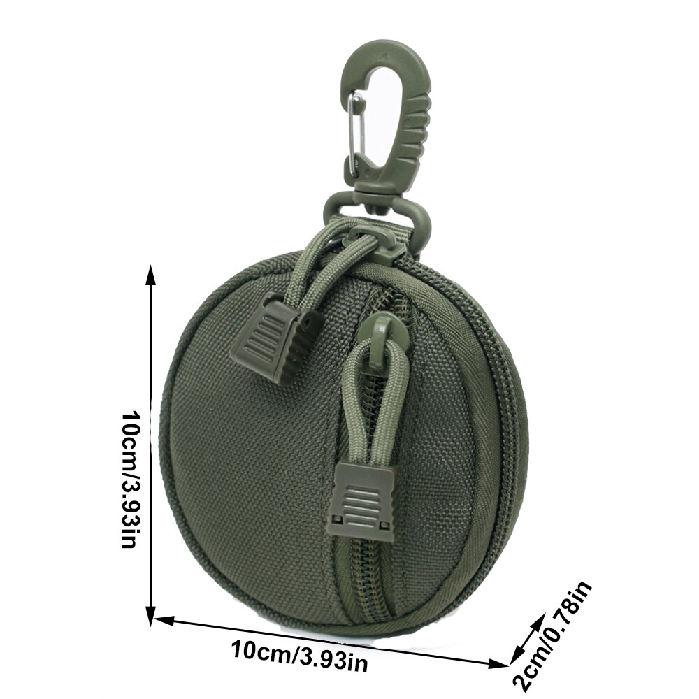 Tactical Mini Key Wallet Holder Coin Pouch Military Zipper Small Pocket Bag Men