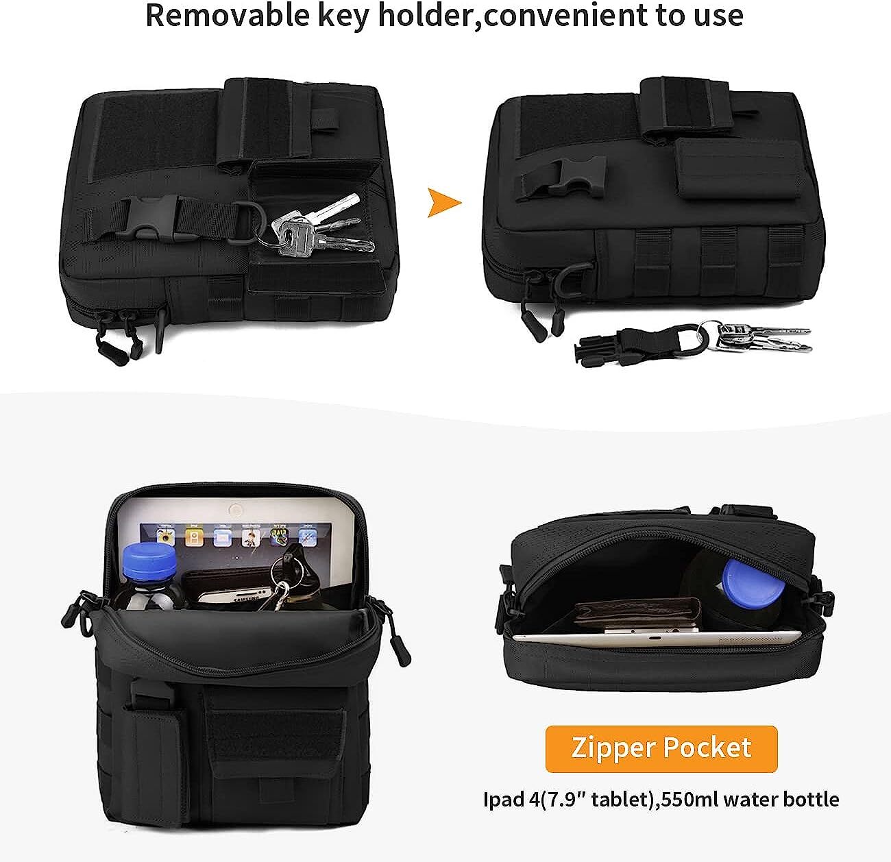 Tactical Messenger Bag MOLLE Sling Pack Briefcase Handbags Utility Carry Satchel