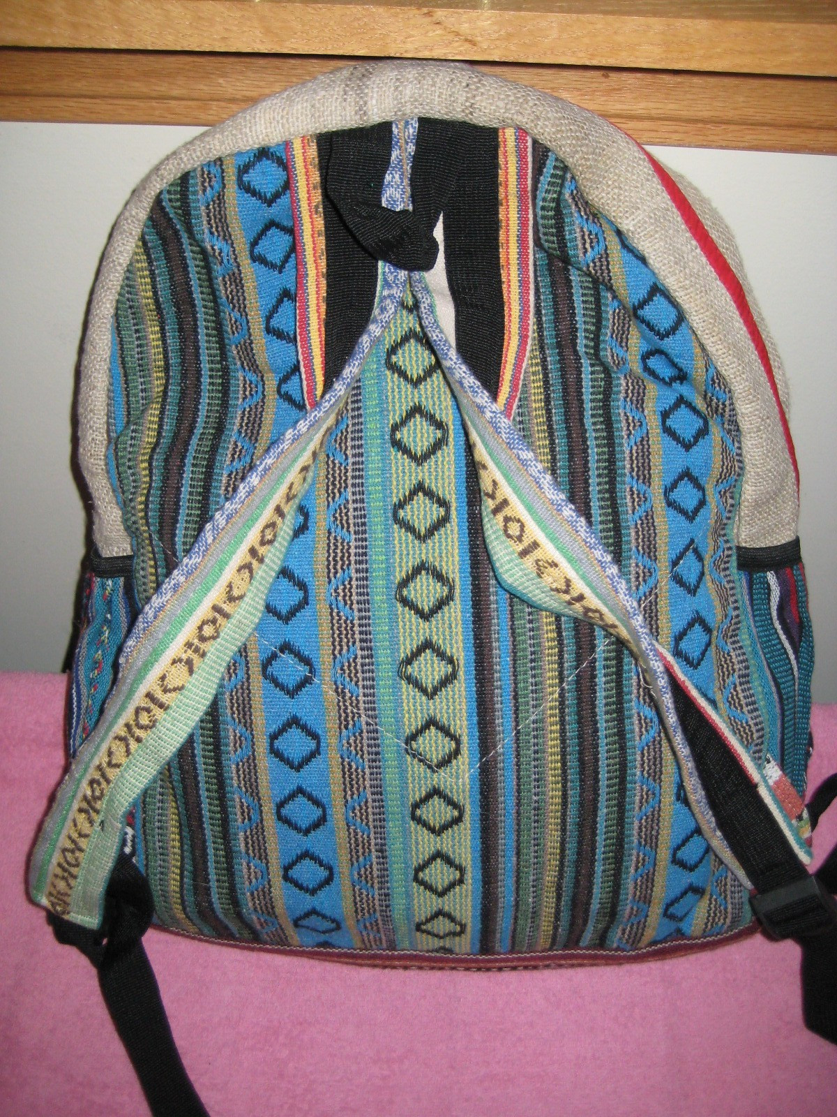 Made in Nepal THC Free Pure Hemp Backpack With Pockets