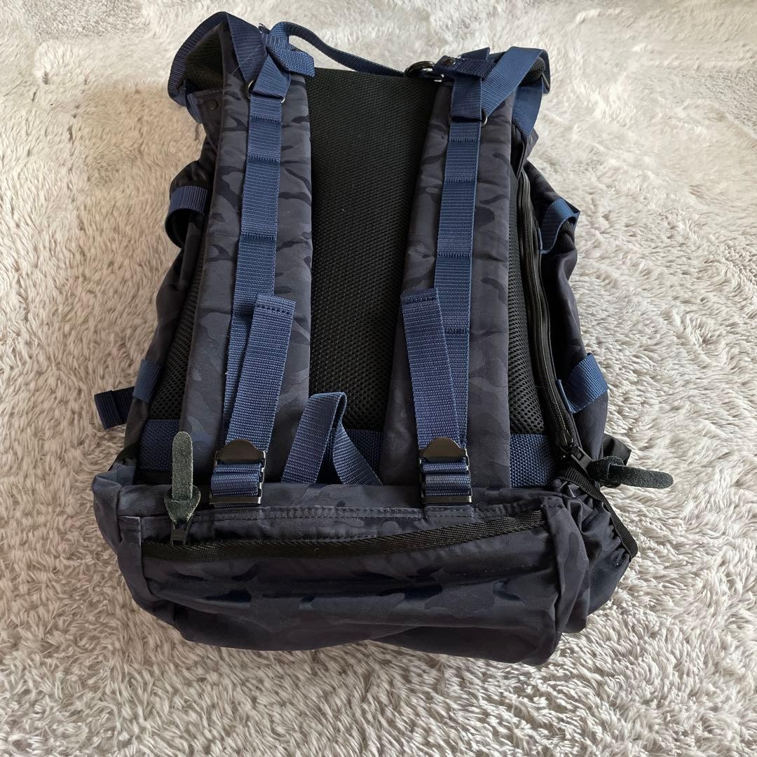 Masterpiece Backpack Fade Navy Camouflage Used, Outdoor-Ready, 28x58x18cm