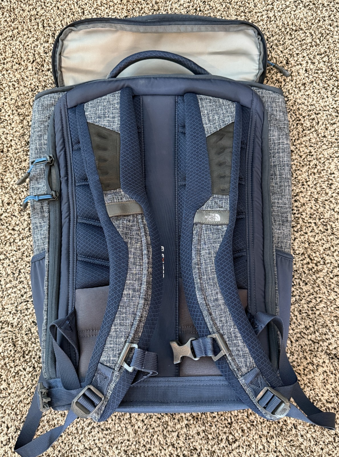 The North Face Kaban Backpack Joey Blue & Grey Padded Back Panel & Straps