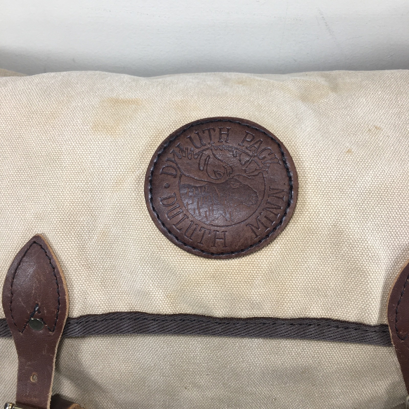 Everyday Duluth Pack Safari Travel Briefcase Tan Canvas Book Laptop Bag Business