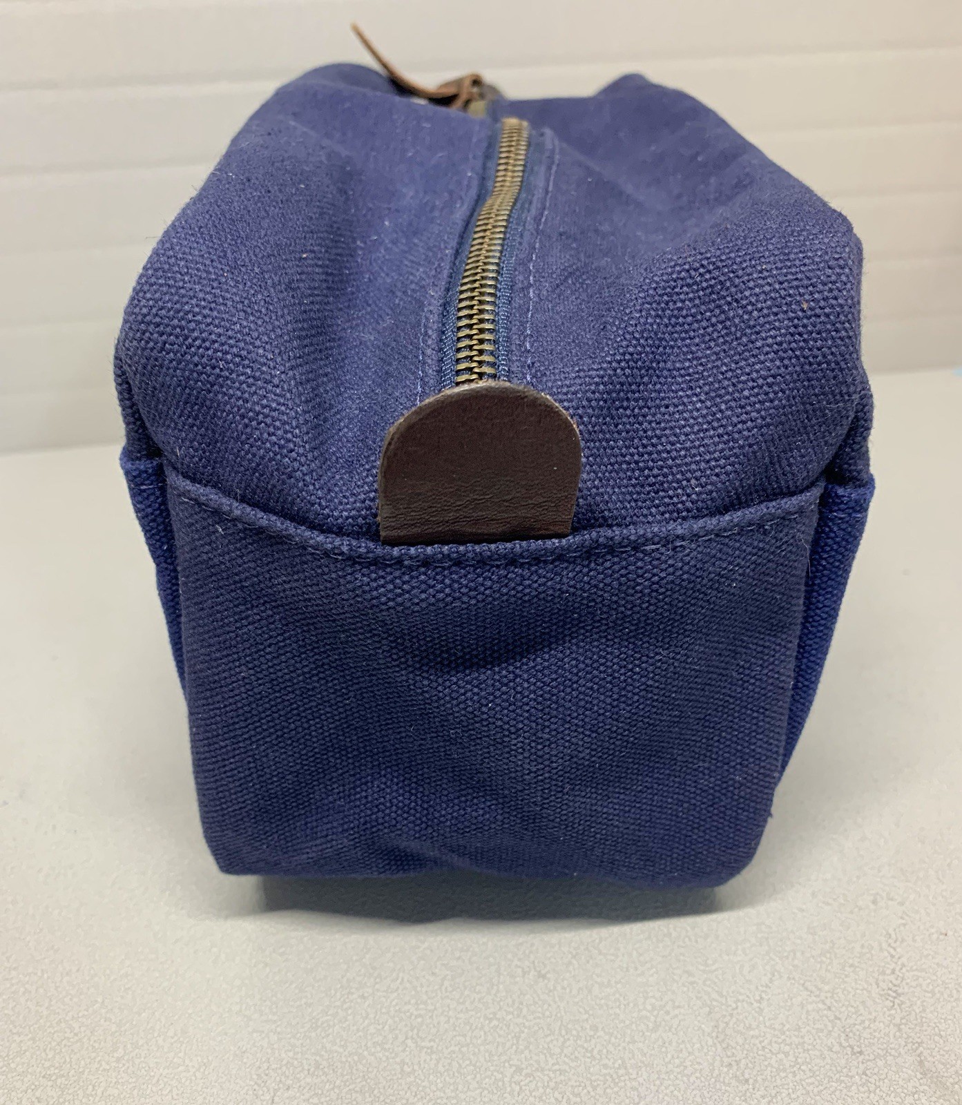 Jack + Mulligan Canvas/LeatherTrm Navy Dopp Bag Toiletry Mens~VERY GOOD CONDITN!