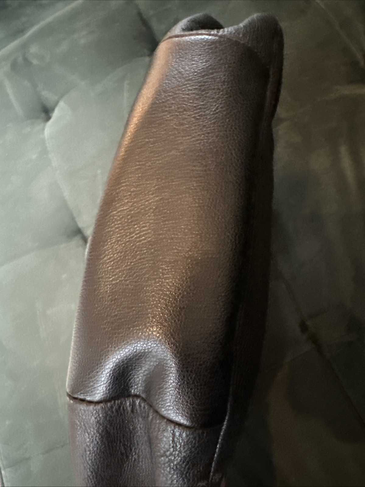 Fossil Leather Pouch 8”x11” Black Gold Zip Vintage Soft