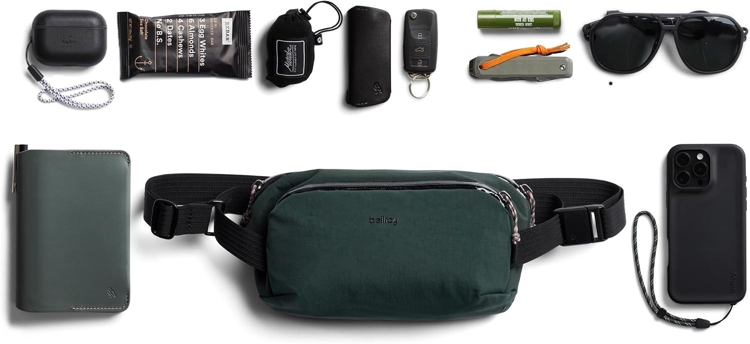 Bellroy Venture Ready Sling 2.5L -Deep ocean , Seatbelt Strap