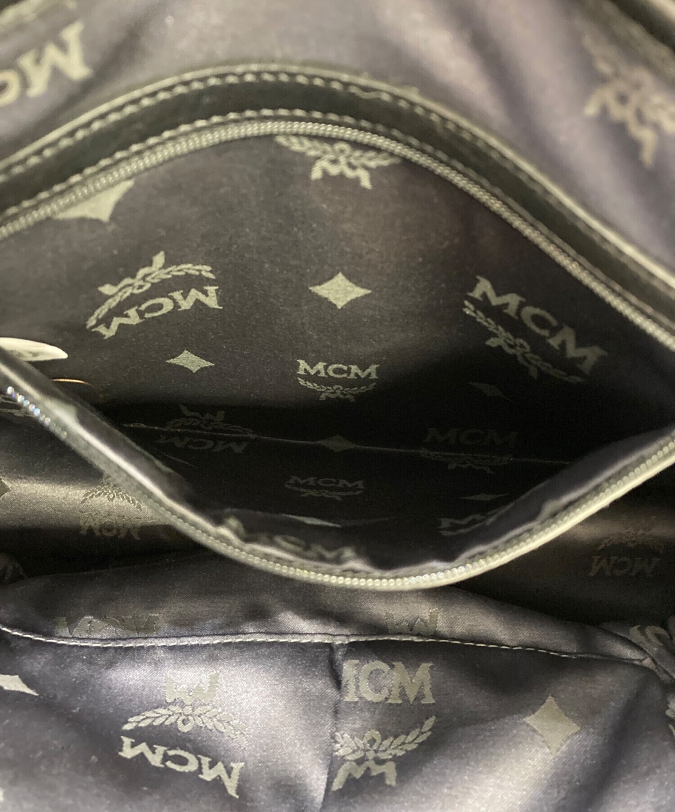 MCM Mens Black Studded Logo Backpack MMK3AVE18BK001 Korea 42cm 40cm 14cm