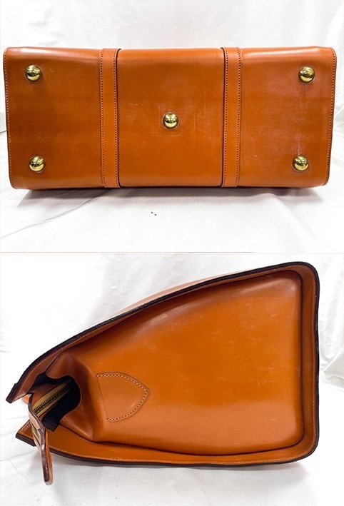 Swaine Adeney Brigg Bridle Leather Boston Travel Bag H36×W50×D22cm Unused
