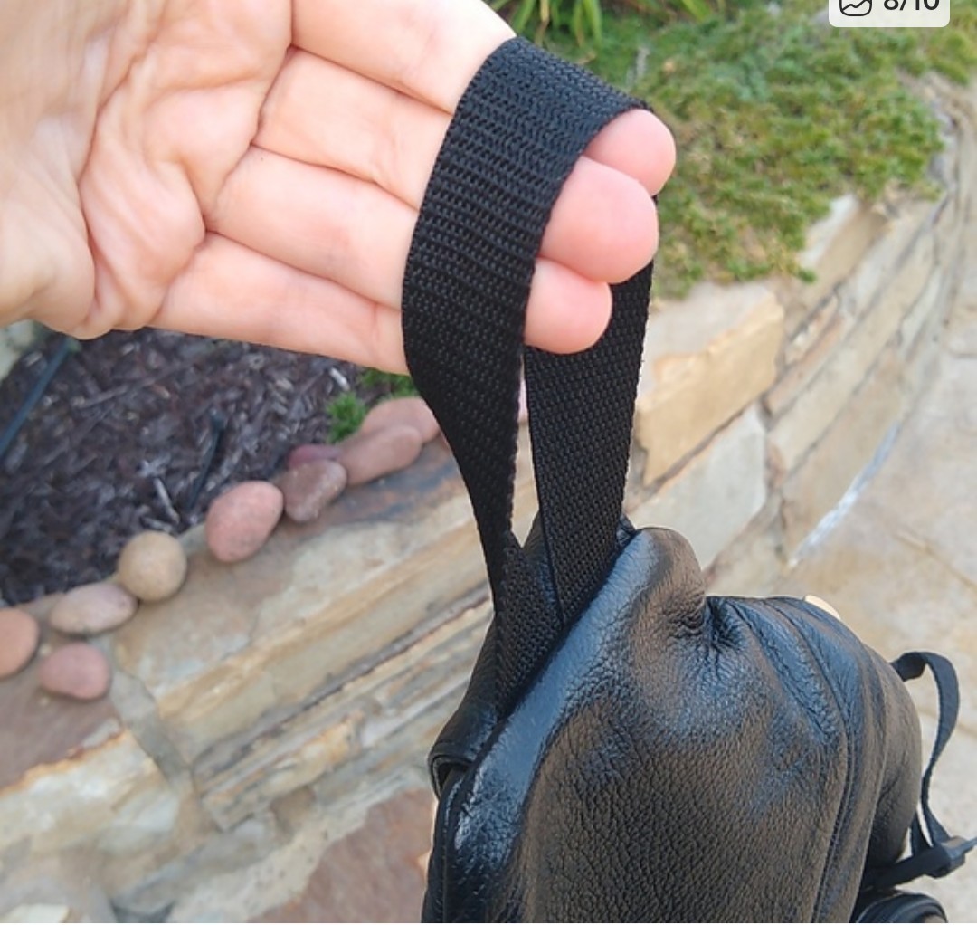 Amerileather APC Black Leather Sling Bag Backpack Retails $140