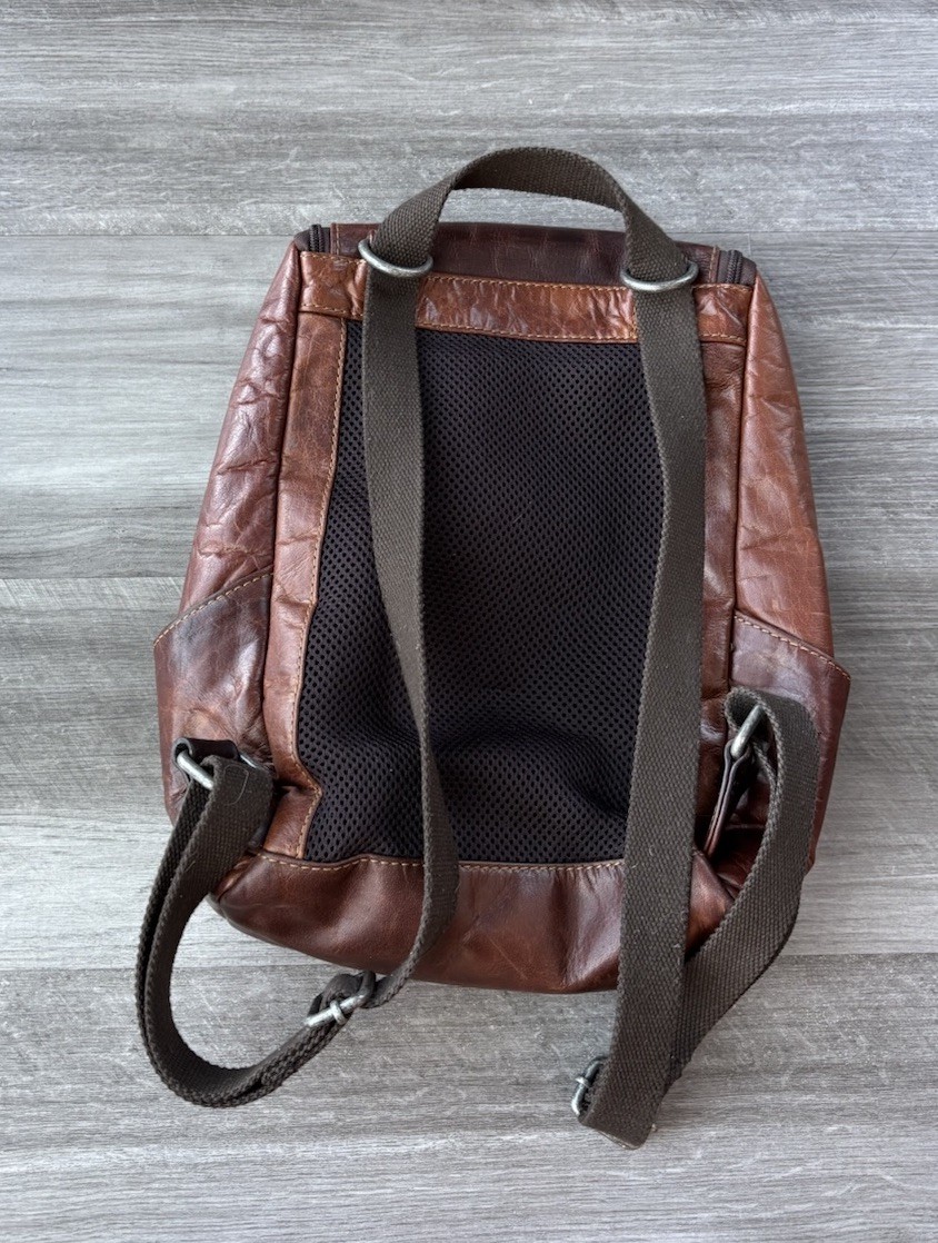 Jack Georges Convertible Backpack Crossbody Voyager Leather Unisex 9×14 Travel