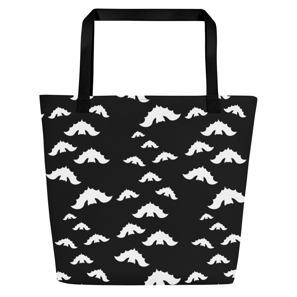 Halloween Vampire Bats Tote Bag Gothic Spooky Design Dark Gift Horror