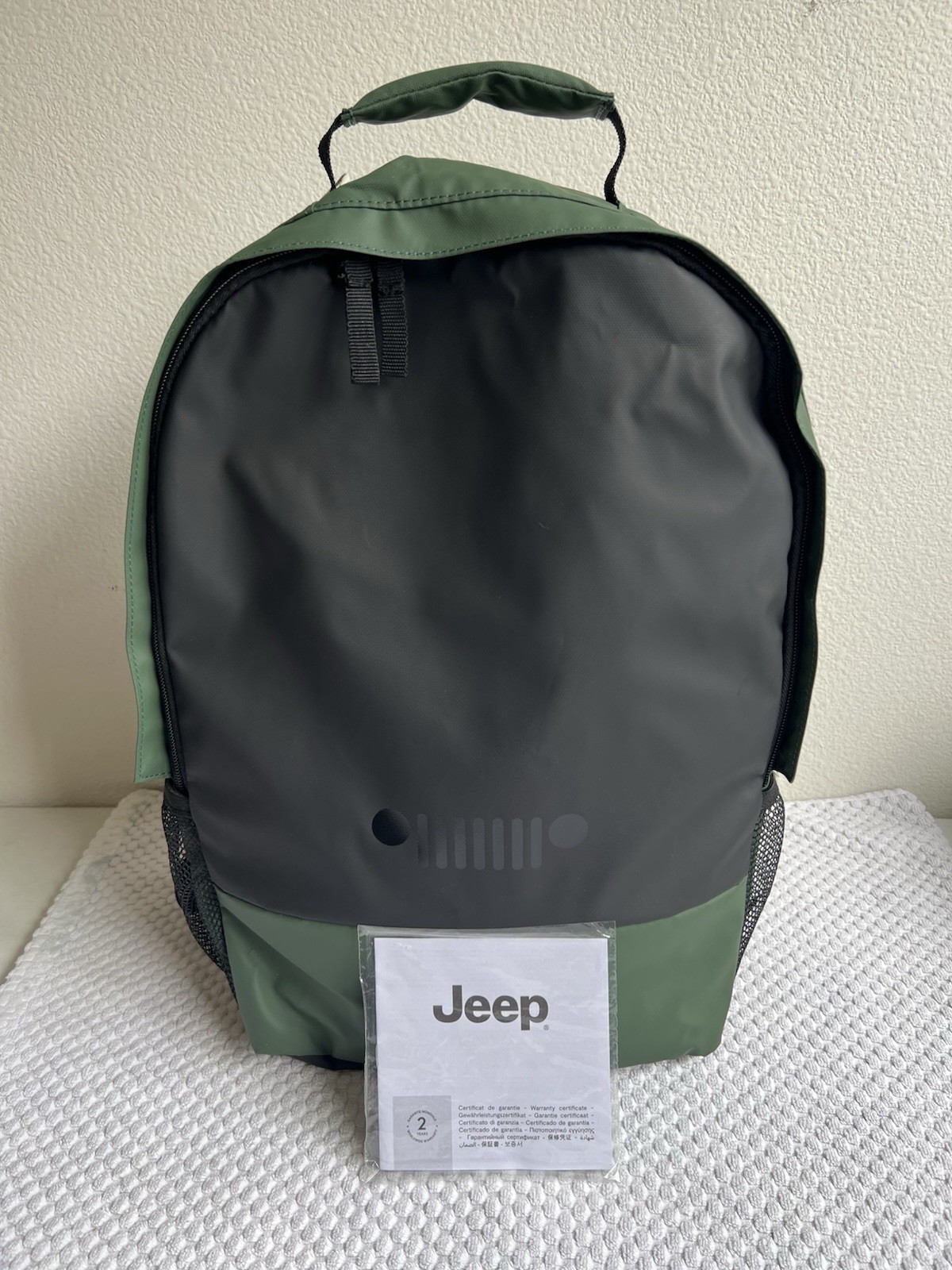 Jeep Green Black Backpack with Adjustable Strap Lightweight Outdoor | Unisex