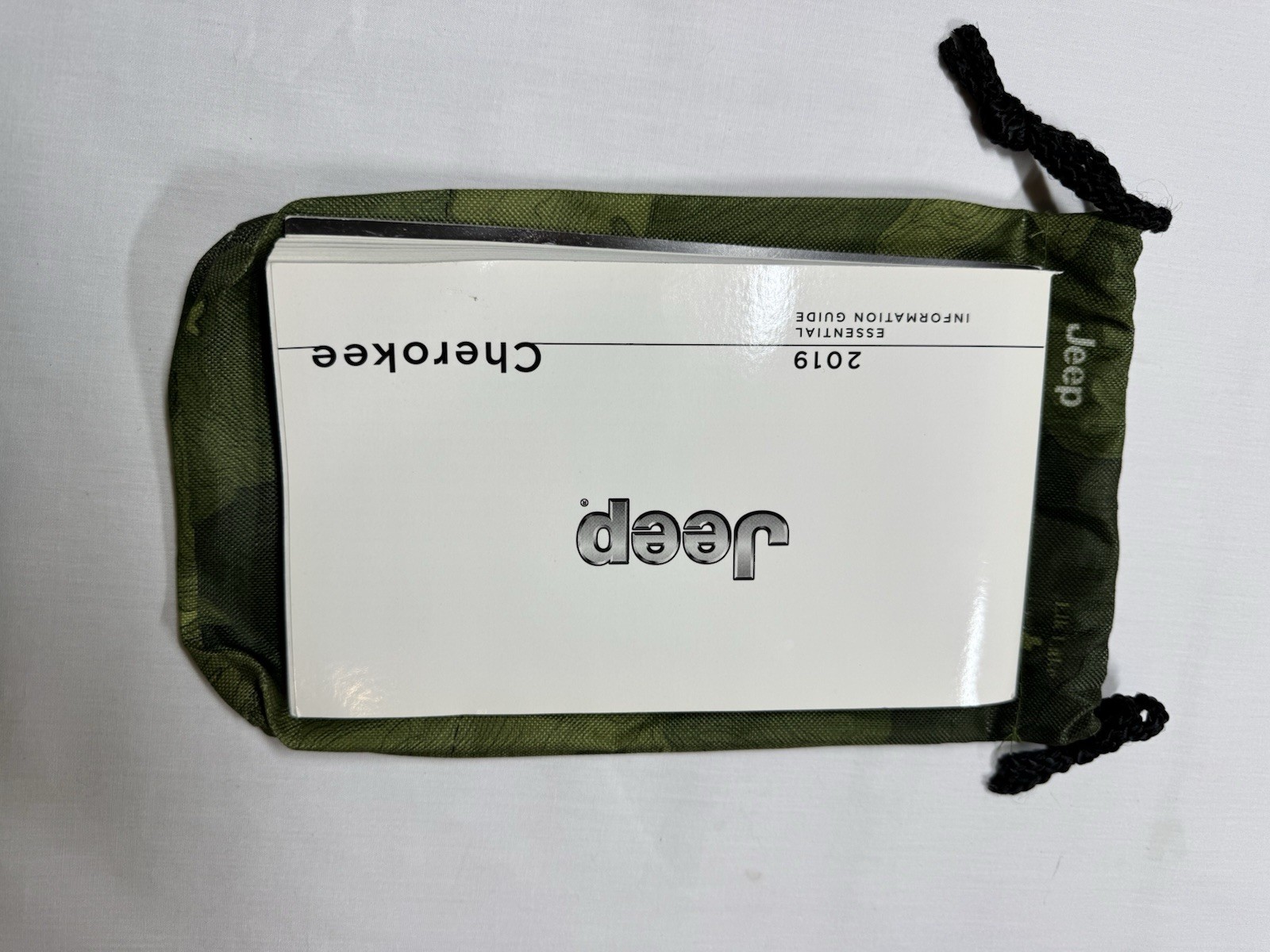 Jeep Topographic Map Drawstring Pouch Bag Green Black With 2019 Jeep Manual