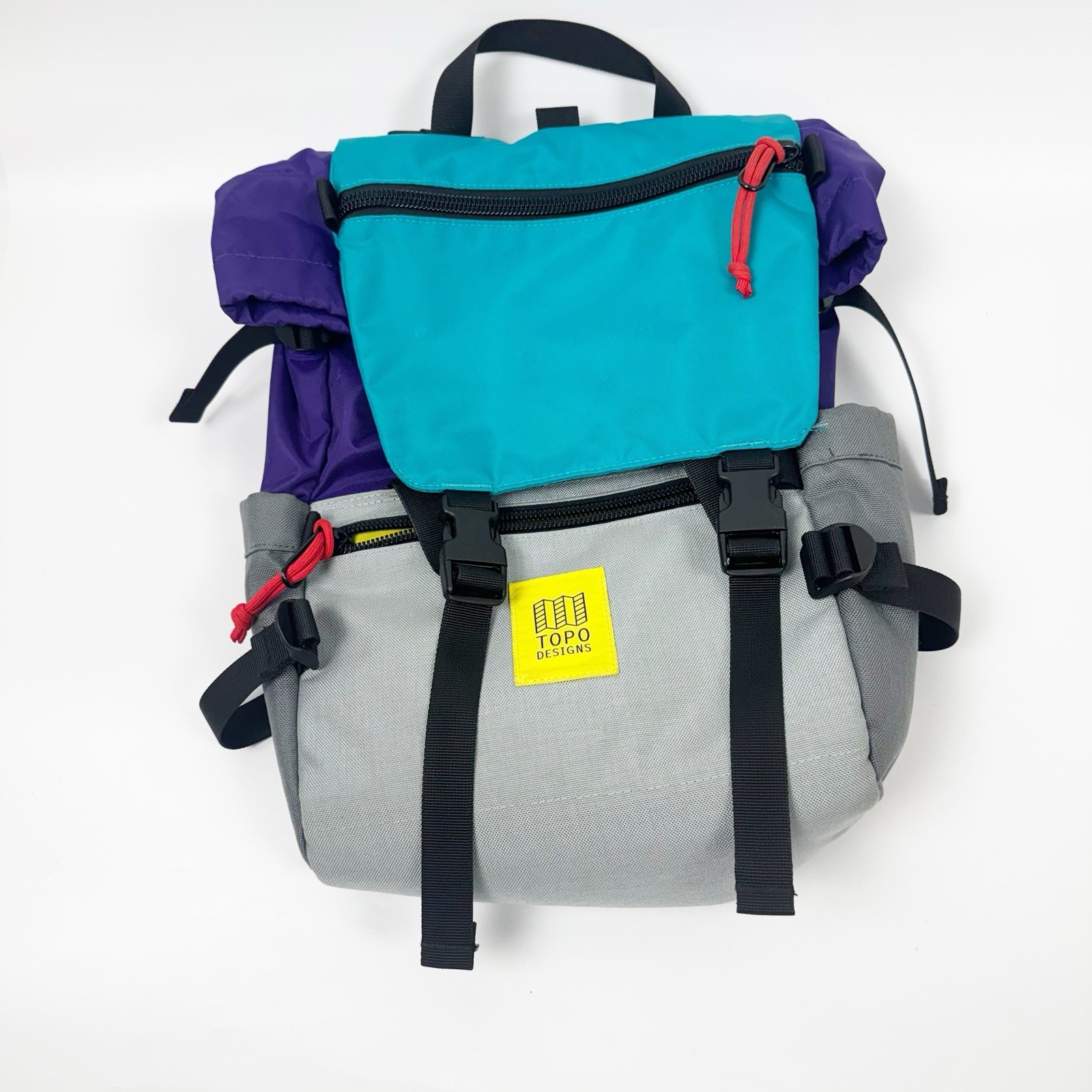 Topo Designs Men’s Classic Rover Pack In Purple/Silver/Turquoise Colorway