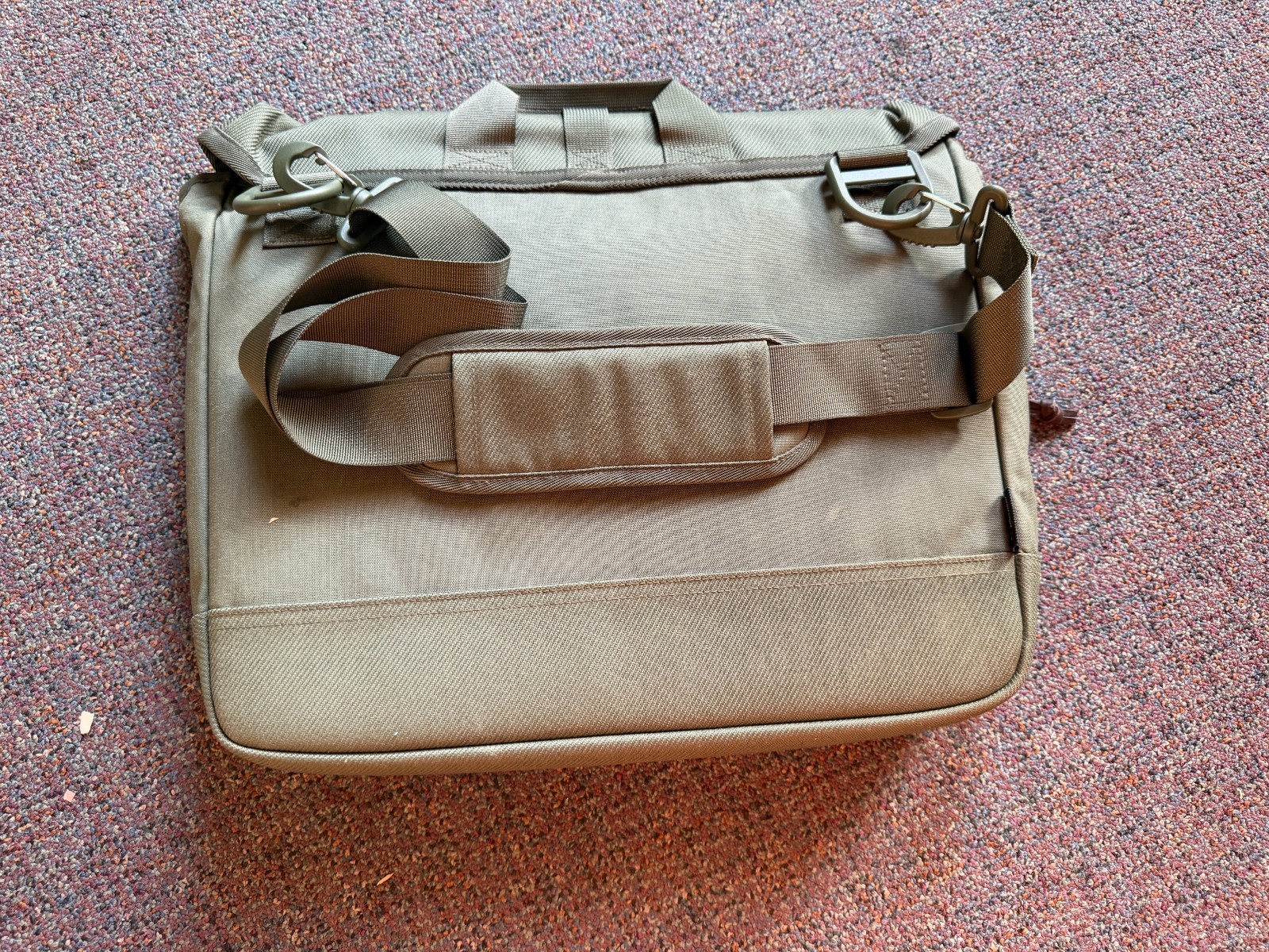 Filson Surveyor Messenger Bag Green Cordura Nylon Laptop Work Travel bag