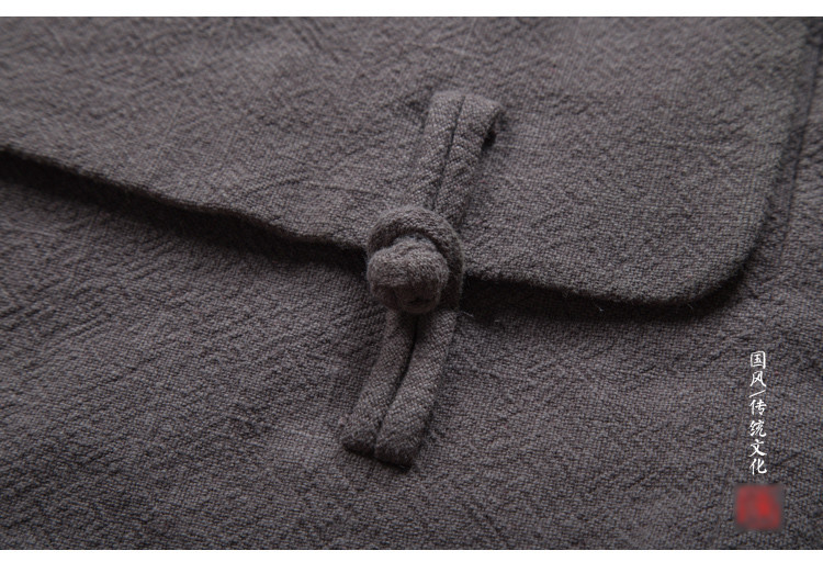 Chinese Buddhist Cotton Linen Crossbody Bags Zen Monk Meditation Shoulder Bag