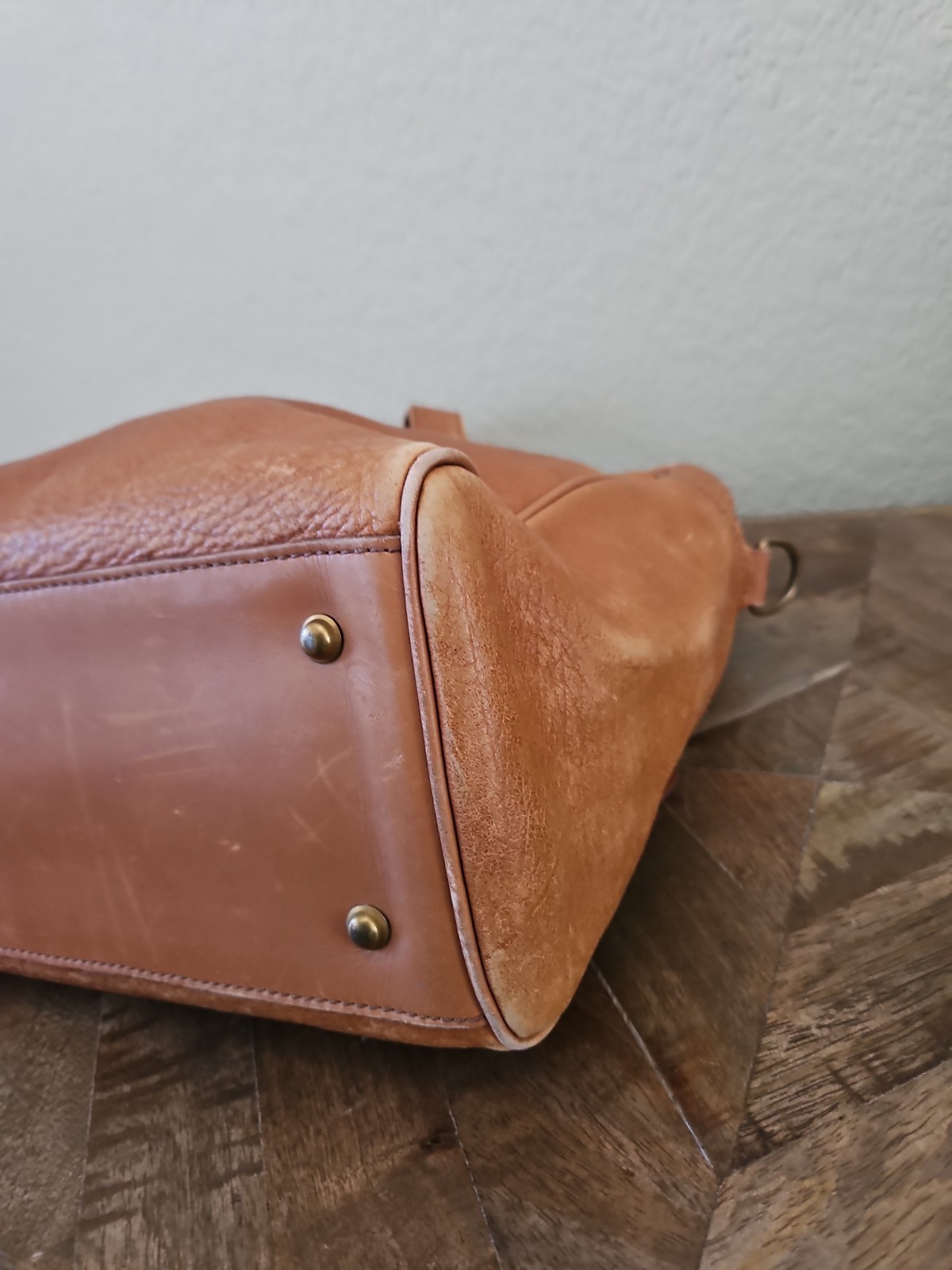 Vintage Burberrys Tan Leather Briefcase Business Bag