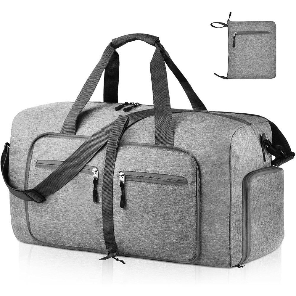 65L Travel Duffle Bag for Men Women – Foldable Duffel Bag with Shoes