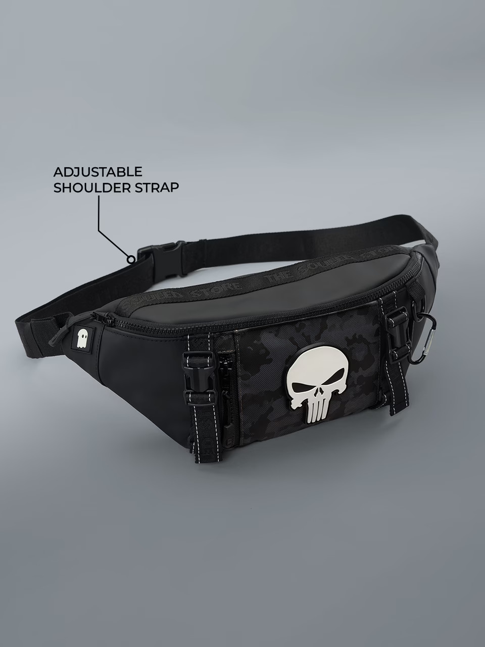 Marvel Punisher Quick Access Fanny Pack 4L Waist / Shoulder Bag Black – Official