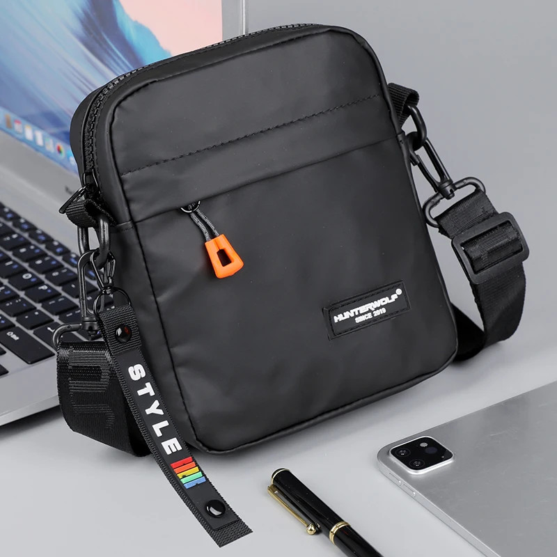 Simple Mini Men Crossbody Bag for Phone Side Bag Casual Waterproof PU Leather Sh