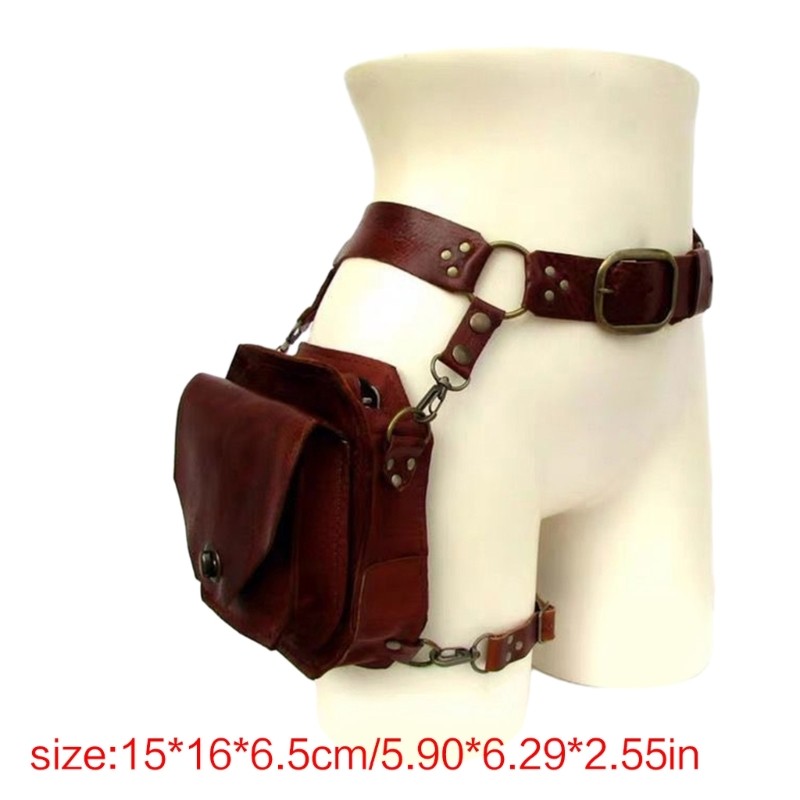 Steampunk Waist Pack Thigh Bag Medieval Waist Belt Drop Leg Bag Waist Bag