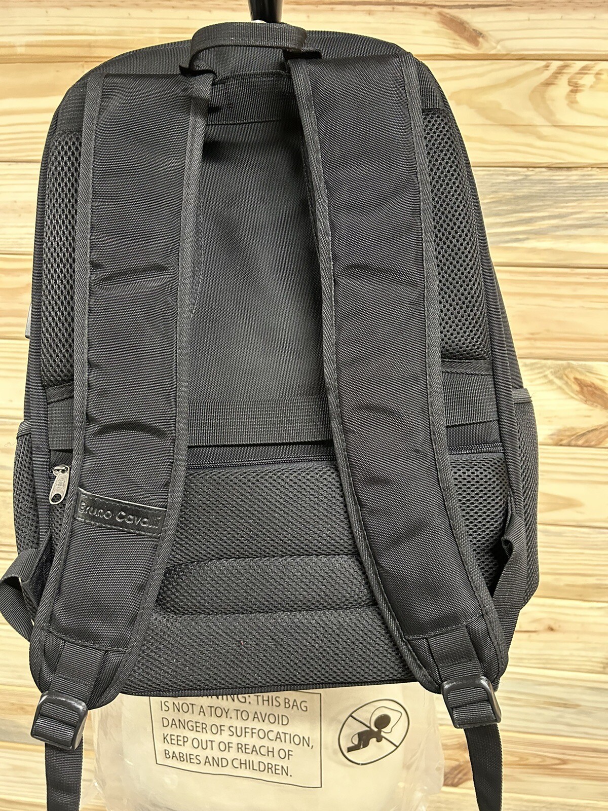 Bruno Cavalli Laptop Bag USB Charging Backpack, 15.6 Inch Laptop, Black