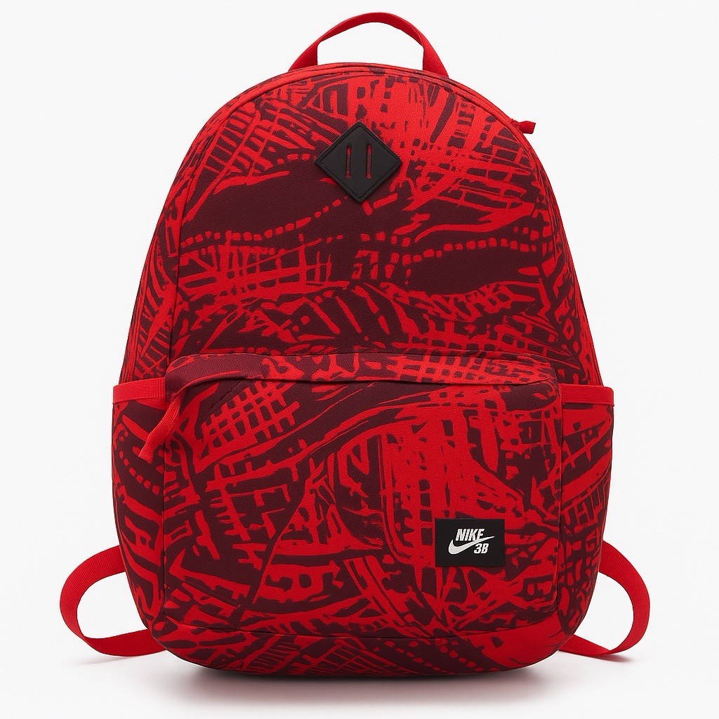 Nike SB Courthouse Backpack in red/black abstract graphic print CZ1383-673 Rare