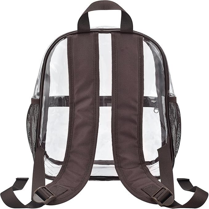 Clear Stadium Approved Backpack – Transparent 12″x6″x11″ Bag for Concerts, Sport