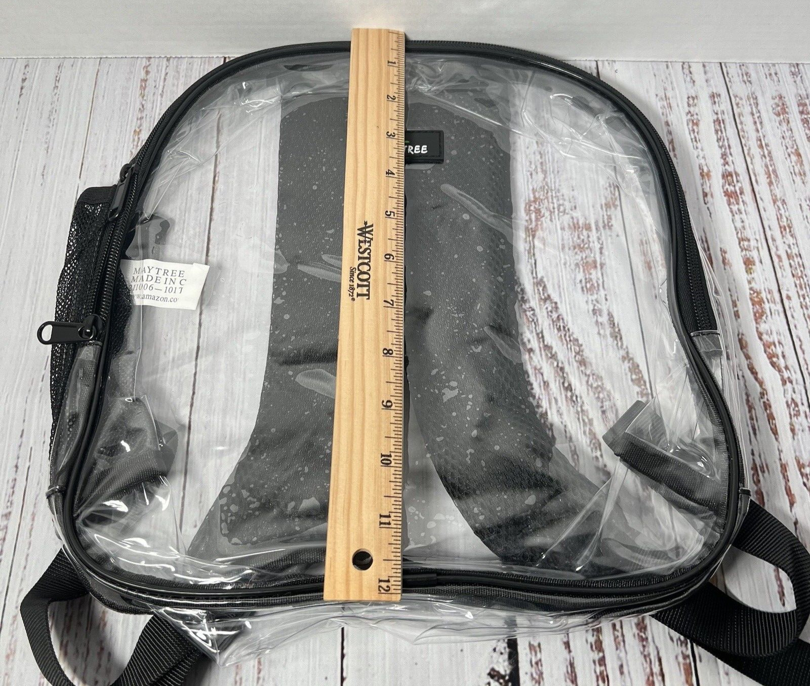 Clear Backpack Stadium Approved, Heavy Duty Clear Mini Backpack Padded Straps