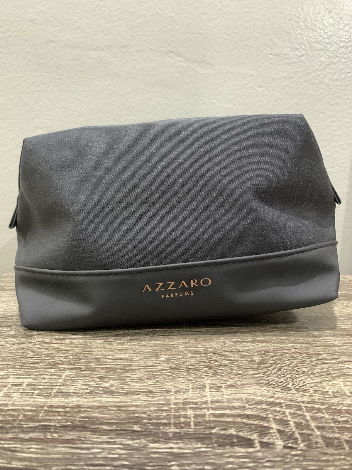 Azzaro Parfums -men’s Toiletry Pouch Black 100% Polyester NEW! Fast Ship
