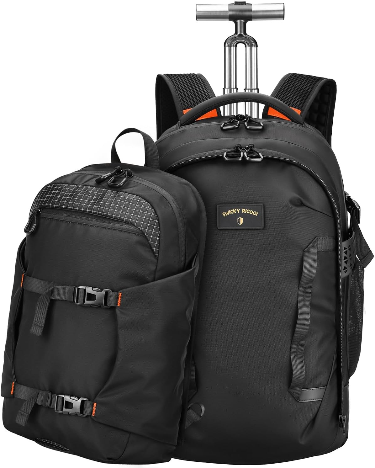 Rolling Backpack, 56L Large Backpacks with Wheels-Splits into Daypack & Laptop B